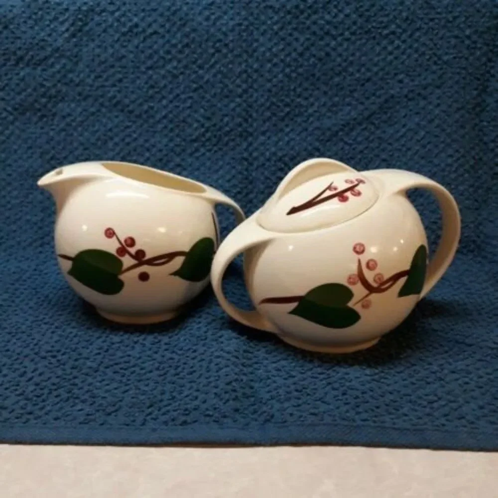 Blue Ridge Southern Potteries Stanhome Ivy Sugar & Creamer Set